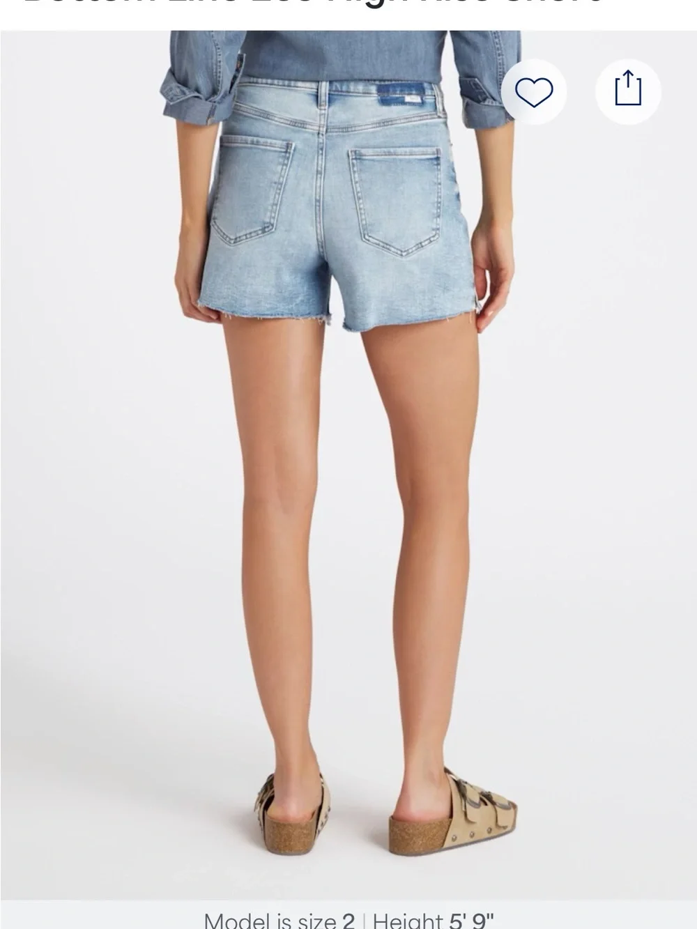 Daze Denim Bottom Line Eco High Rise Short